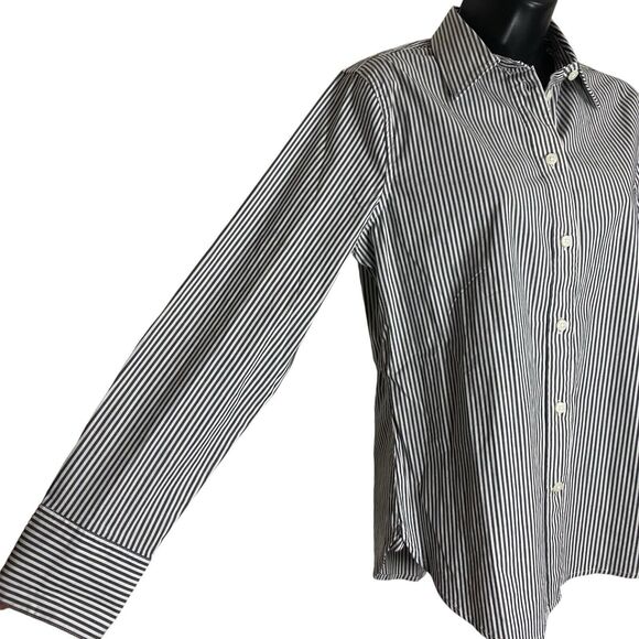 J Crew Button Up Shirt Womens 2 Striped Slim Fit Stretch Cotton Poplin AW239 NWT - Picture 8 of 13